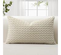 JOTOM Federe per Cuscino in Velluto a Coste Morbido 40x60 cm Federe per Cuscino con Texture a Bolle 3D per Divano, Camera da Letto, Decorazione della Casa (Beige)