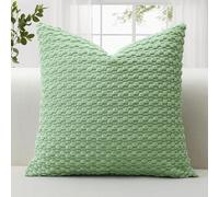 JOTOM Federe per Cuscino in Velluto a Coste Morbido 60x60 cm Federe per Cuscino con Texture a Bolle 3D per Divano, Camera da Letto, Decorazione della Casa (Verde Salvia)