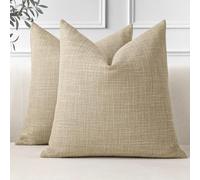 JOTOM Set di 2 federe per cuscino, 60 x 60 cm, in lino, federe decorative, 24 x 24 cm, quadrate, federa per cuscino, decorazione della casa per divano letto così chiaro