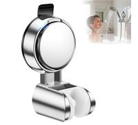 JOTPE Supporto per soffione doccia, supporto girevole e regolabile, supporto per soffione doccia a ventosa per bagno, staffa per soffione doccia senza foratura, staffa a ventosa rimovibile a parete