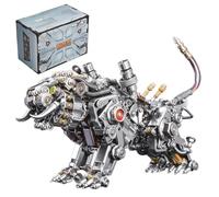 JOTPOR Kit di montaggio 3D in metallo, tigre della fortuna, per bambini dai 16 anni in su, puzzle impegnativo fai da te in metallo (700 pezzi/versione kit)