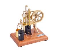 JOTPOR RETROL R01 Stirling modello di motore, scala 1/12, in metallo, pompaggio ad aria calda, motore a combustione esterna, raffreddato ad acqua, kit educativo per scienze meccaniche (versione oro)