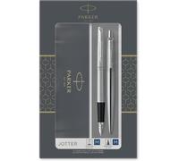 Jotter Duo Set Con Penna a Sfera E Penna Stilografica in Acciaio Inossidabile Co