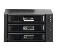 Jou Jye JJ-N-36TM 12G SATA+SAS (fattore di forma 2X 5,25") per 3 x 3,5" o 2,5" (SATA/SAS HDD, alluminio