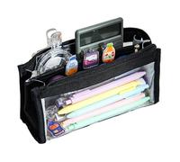 Joucien Astuccio minimalista e personalizzato per cancelleria per studenti per uomini e donne - astuccio nero a sei strati