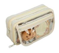 Joucien Astuccio trasparente e minimalista a nove strati, astuccio personalizzato per studenti delle scuole elementari - Riso trasparente a nove strati