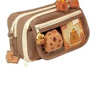 Joucien Simpatico astuccio trasparente in tinta unita per matite e cancelleria per studenti, con copertura a nove strati (accessori non inclusi)