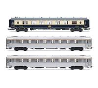 JOUEF HJ4214 SNCF, set 3 carrozze Sud Express, set 2/2, carrozza salone CIWL + 2 x DEV Inox corta, ep. III/IV, Carri in miniatura, dai 14 anni