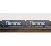 JOUEF HJ6238 CARRO Tipo Lails articolato a 3 assi livrea blu ''Flumroc'' SNCF