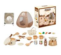 Jouets Camping Pour - Ensemble Accessories Jeu D'Imitation | Ustensiles Cuisine Jouets | Kit Réaliste FEU De Camp Extérieur, Pique-nique | Idéal Anniversaire Noël Pour 3 À 6 Ans