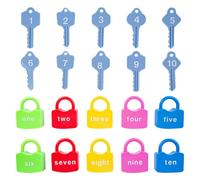 Jouets correspondants - Jouet de jeu de serrures assorties pour avec numéros de, Lock and Key Toy Set, Apprentissage des éducatives préscolaires pour les