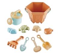 Jouets de plage pour enfantss - Ensemble de 10 pièces avec seau, pelle et arrosoir | Jeux de construction de châteaux de sable pour garçons et filles dès 3 ans, activités de plein air pour le jardin