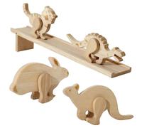 Jouets de Rampe Bois, Set Animaux Marche 39×6×1.1cm,Ensemble 5 Pièces Éveil Précoce | Développe Observation, Coordination, Exploration Ludique pour, Activités Maison, Jeux Sensoriels Éducatifs