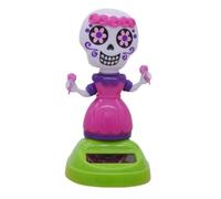 Jouets solaires | Figurines tête de mort oscillante pour voiture | Décoration de table amusante et résistante aux intempéries, accessoires d'intérieur pour camion, camping-car, voiture