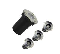 JOUFNING 4Pcs Luci Da Esterno Interrate Da 1W, Illuminazione Paesaggistica Da Terra, Luce LED A Bassa Tensione Impermeabile IP67 Per Pavimento, Per Terrazze, Gradini E Prato(Red,12V)