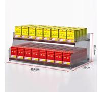 JOUFNING Espositore per Sigarette, Espositore per Sigarette da Parete, Supporto per Vassoio con Spingitore Automatico, Ripiano per Fiammiferi in Acrilico Trasparente A 2-5 Livelli(49.6x29x22.5cm)