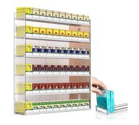 JOUFNING Espositore Sigarette, Supporto per Esposizione di Sigarette, Vetrina Acrilica, Espositore Portatile Trasparente per Spingitori, Portasigarette Automatico per Spingisigarette(91.5x28.4x84cm)