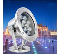 JOUFNING Faretto Subacquei - Faretti Piscina, Luce Subacquea Per Piscina, Luci Per Laghetti Da Esterno Impermeabili IP68, Illuminazione Paesaggistica A Bassa Tensione Da 12(Blue,6W)