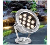 JOUFNING Faretto Subacquei - Luce Da Immersione A LED, Luci Laghetto Subacquee A 12V, A Led Impermeabile IP68, Orizzontale A 180° Regolabile, Per Giardino, Fontana(White,3W)