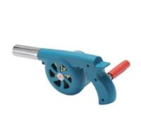 JOUFNING Mini Ventilatore per Barbecue A Manovella, Accendifuoco Portatile E Veloce, per Picnic All'aperto, Campeggio, Barbecue, Griglie A Carbone, Accessori per Stufe(Blue)
