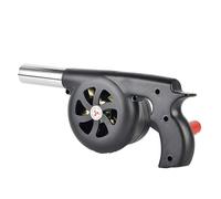 JOUFNING Soffiatore d'Aria A Manovella per Barbecue da Esterno, Mini Soffiatore Portatile per Barbecue con Potenza di Fuoco Aumentata, per Campeggio/Picnic(Black)
