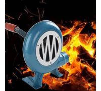 JOUFNING Soffiatore d'Aria per Barbecue da Esterno, Ventilatore Popcorn Iron Gear con Manovella, Avviatore di Fiamma, Pala in Metallo, Fornello A Soffietto(120W)