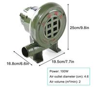 JOUFNING Soffiatore Elettrico A velocità Variabile 220V - Soffiatore per Barbecue Ventilatore Centrifugo, Soffiatore per Barbecue Elettrico con Governatore, per Campeggio/Picnic(100W)