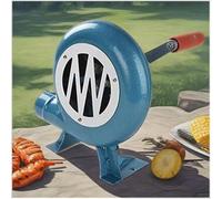 JOUFNING Soffiatore Manuale per Barbecue Iron Gear - Ventola Manuale per Popcorn Iron Gear, Accendifuoco Rapido con Manovella, per Barbecue A Carbone, Campeggio All'aperto(150W)