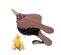 JOUFNING Soffiatore Manuale per Barbecue - Soffietto con Decorazioni Dorate, Ventilatore Portatile per Barbecue, Accendifuoco per Griglia, Eccitatore di Fiamma