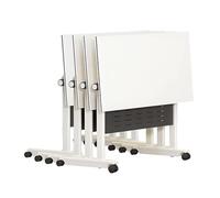 JOUFNING Tavolo Pieghevole Salvaspazio - Tavolo Per Formazione Mobile Pieghevole Con Piano Ribaltabile, Tavoli Per Riunioni Dinamiche Per Seminari In Ufficio Bianco(4PCS)