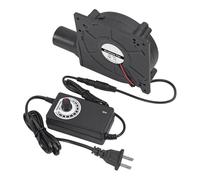 JOUFNING Ventilatore per Barbecue da Esterno 12 V - Ventilatore A Doppia Sfera da Campeggio, con Spina CA da 110 V - 240 V, Regolatore di velocità Variabile, per Ventilazione, Cottura