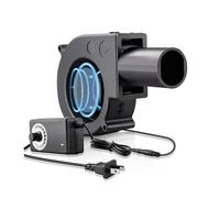 JOUFNING Ventilatore per Barbecue - Ventilatore A Doppia Sfera da 12 V, con Spina CA da 110 V - 240 V, Regolatore di velocità Variabile per Ventilazione, Soffietto per Barbecue All'aperto