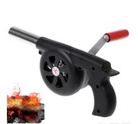 JOUFNING Ventola Barbecue Manuale - Aeratore Portatile per Barbecue, con Controllo Manuale della velocità della Maniglia E Pala del Ventilatore in Metallo, per Campeggio/Picnic