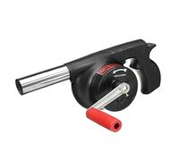JOUFNING Ventola Barbecue Manuale - Aeratore Portatile per Barbecue, con Controllo Manuale della velocità della Maniglia E Pala del Ventilatore in Metallo Campeggio