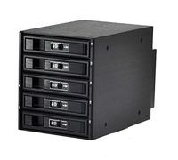 JOUJYE JJ-3052M-SS SATA/SAS I II III Gehause 14,6cm X 14,6cm fuer 5XHDD 6,4cm/8,9cm 2,5zoll/3,5zoll schwarz