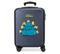 Joumma 2141722 - Minions we are a minion valigia da cabina, 37 x 55 x 20 cm, rigida ABS, chiusura a combinazione laterale, 34 l, 2,66 kg, 4 ruote doppie bagaglio a mano, Blu