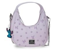 Joumma Disney Bloom Stitch Small Viola Borsa a Tracolla 19.5x10x6.5 cm PU e Poliestere