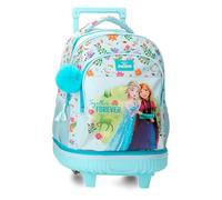 Joumma Disney Frozen Forever Zaino Compact 2 Ruote Blu Chiaro 32x45x21 cm Poliestere