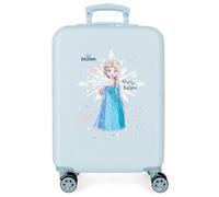 Joumma Disney Frozen Magic Ice Valigia da cabina blu 38 x 55 x 20 cm Rigida ABS Chiusura a combinazione laterale 35 l 2 kg 4 ruote doppie bagaglio a mano, blu, Valigia cabina