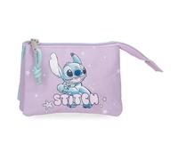 Joumma Disney Lovely Stitch Portafoglio Viola 14x10x3,5 cm Poliestere