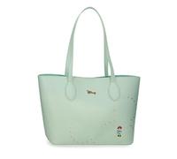 Joumma Disney Luxe Minnie Borsa Tote Turchese Verde 31x25,5x11,5 cm PU e Poliestere