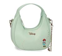 Joumma Disney Luxe Minnie Piccola Borsa a Tracolla Verde Turchese 19.5x10x6.5 cm PU e Poliestere