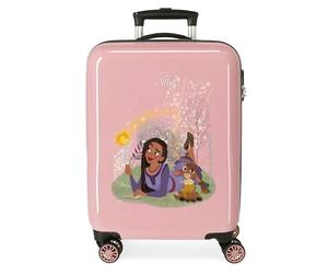 Joumma Disney Make a Wish Valigia da Cabina Rosa 38 x 55 x 20 cm Rigida ABS Chiusura a combinazione laterale 34 L 2 kg 4 ruote Bagagli Mano, Rosa, Valigia cabina