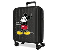 Joumma Disney Mickey Waiting Valigia da cabina nera 40 x 55 x 20 cm rigida 2,8 kg Chiusura TSA integrata ABS 2,8 kg 37 L estensibile bagaglio a mano