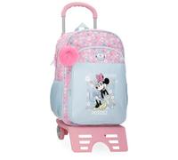 Joumma Disney Minnie Happy Zaino scuola con carrello blu 27 x 33 x 11 cm Poliestere 9,8 L, blu, Taglia unica, Zaino scuola con carrello