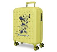 Joumma Disney Minnie Line Valigia da cabina gialla, 40 x 55 x 20 cm, rigida, 2,8 kg, chiusura TSA integrata in ABS 2,8 kg, 37 l, estensibile bagaglio a mano