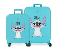 Joumma Disney Playful Set di valigie blu 55/70 cm Rigido 7,54 kg Chiusura TSA integrata ABS 7,54 kg 116L Bagaglio a mano