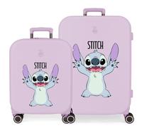 Joumma Disney Playful Set di valigie lilla 55/70 cm Rigido 7,54 kg Chiusura TSA integrata ABS 7,54 kg 116L Bagaglio a mano