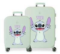 Joumma Disney Playful Set di valigie verde 55/70 cm Rigido 7,54 kg Chiusura TSA integrata ABS 7,54 kg 116L Bagaglio a mano