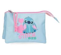 Joumma Disney Stitch Hearts Blu Portafoglio 14x10x3.5 cm Poliestere